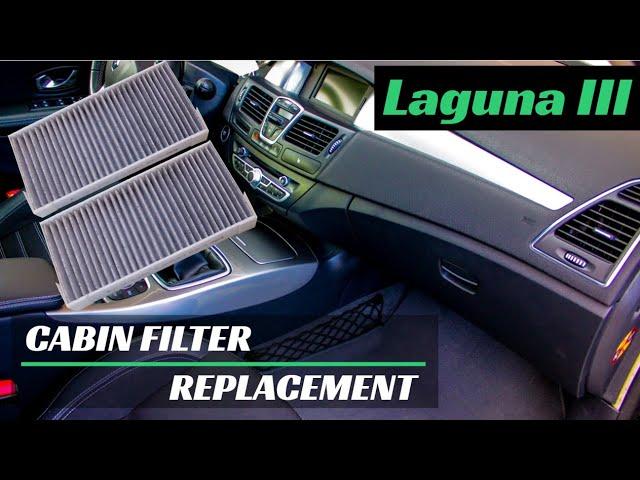 How to change cabin filter - Renault LAGUNA 3 pollen filter location and replacement