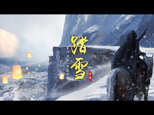 抖音热门古风歌曲《踏雪》纯享版 - 等什么君(邓寓君) | 飞鸿起踏破云烟万水千山之间，餐霜饮雪铸十年磨一剑【動態歌詞 lyrics】