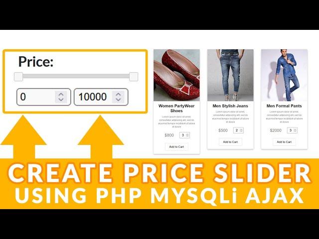 How to Search/Filter Products by Price Range Slider Using PHP Mysqli & jQuery Ajax