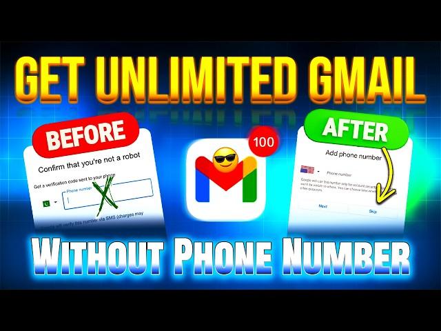 100% Working, How to create UNLIMITED GMAIL ACCOUNTS without phone number Verification 24-25