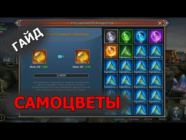 DUNGEON & HEROES САМОЦВЕТЫ. Как работают? Где достать? Какие стоит качать? Что дают их бонусы?