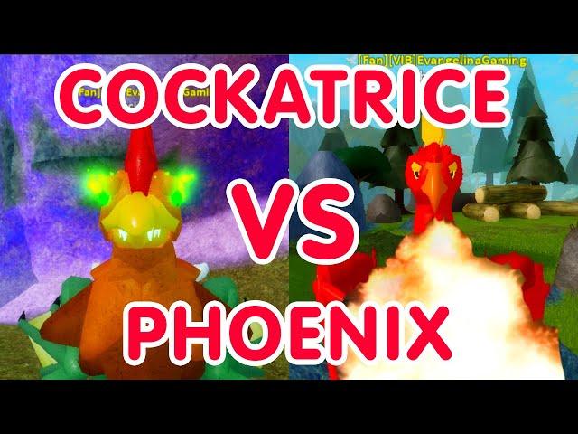 COCKATRICE VS PHOENIX | ROBLOX FEATHER FAMILY