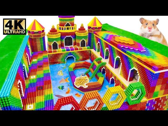 COMPETITION - How to Build Mini Rainbow Mansion for RAINBOW FRIENDS and FAMILY WATER PARK & Hamster