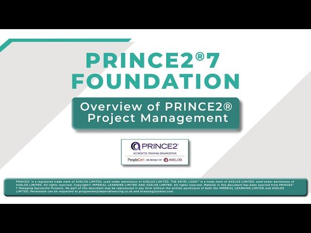 Module 1 - Overview of PRINCE2® Project Management | PRINCE2® 7 Foundation | Study365