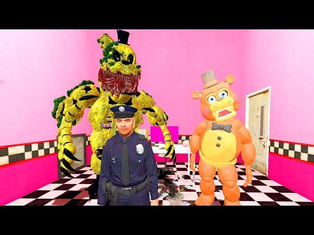 ANIMATRONICS SCARE THE SECURITY GUARD FNAF COOP Garry's Mod