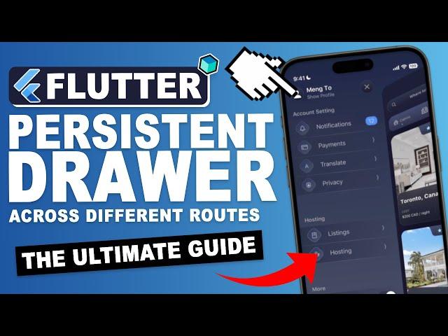 FLUTTER Persistent Navigation Drawer Across Pages using BLOC, Flutter Drawer • Flutter Tutorial