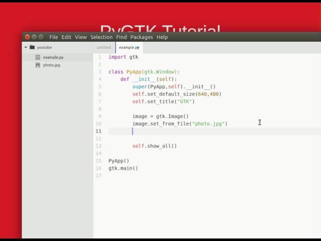 PyGtk Tutorial - Image