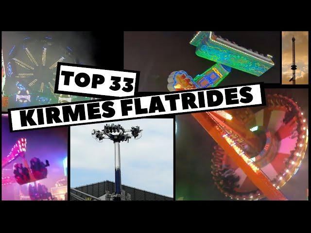 Alle Fahrgeschäfte auf der Kirmes ranken | Top 33 transportable Flatrides