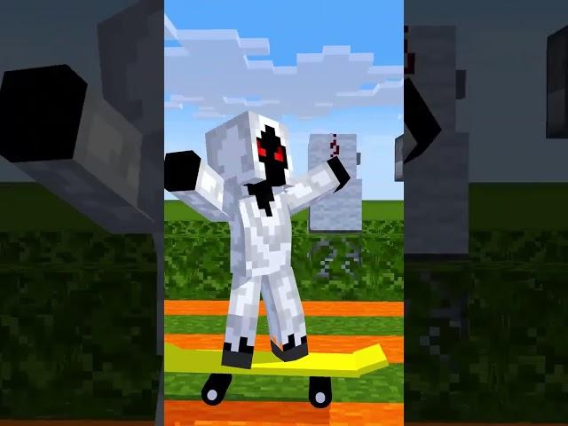 Help Herobrine win skateboard competition #SHORTS #minecraft #b2b