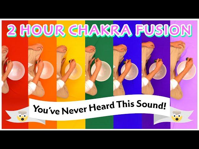 All 7 Chakra Frequencies In Synchronicity - Layered Crystal Singing Bowl Sound Bath