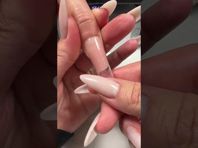 Dual form Nail extension snaps #ASMR @mgartgel Nude Structure Gel