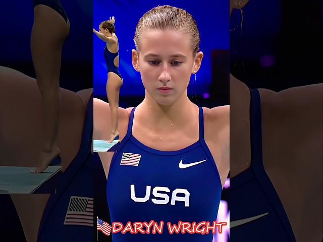 USA Female Diver Executes An Awesome Dive  in 10M Platform Diving | Daryn Wright | #diving #shorts