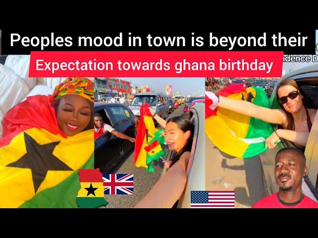 the foreigners mood towards Ghanaians independence day in town is too high