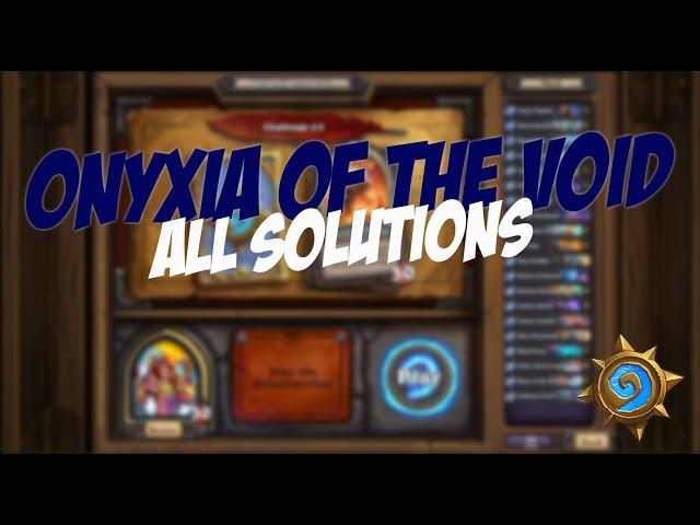 Hearthstone- Onyxia of the void puzzle (All solutions) | Book of mercenaries