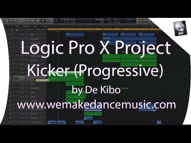 Logic Pro X Template - Progressive House - Kicker by De Kibo www.wemakedancemusic.com