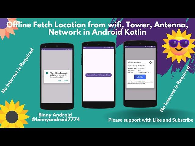 fetch offline location updates in kotlin via towers antena satellite gps network wifi