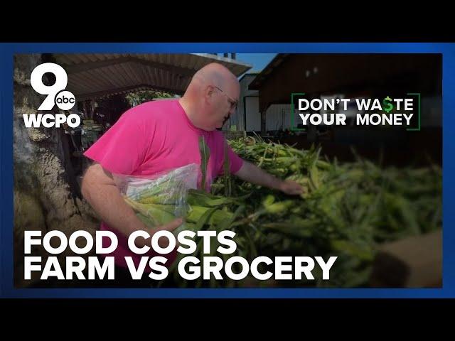 Is it cheaper to buy fresh produce from a grocery store or direct from a farm?