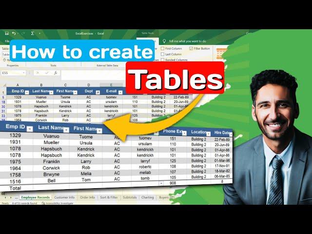 How to Create a Table in Excel | Excel Intermediate - 5