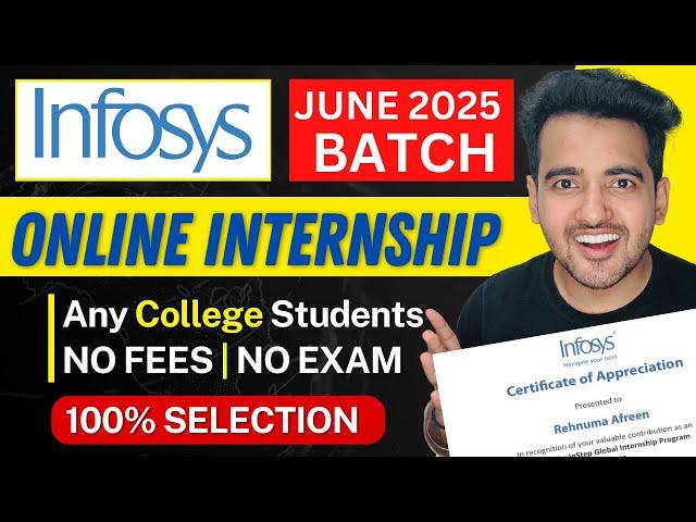 Infosys Springboard Internship 2025  Free Online Internships for College Students : June 2025 Batch