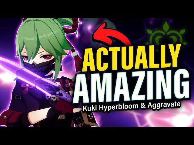 KUKI HYPERBLOOM & AGGRAVATE GUIDE! How It Works, Best Builds, Teams Showcase | Genshin 3.1