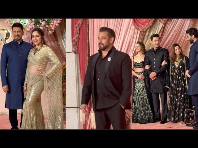 Salman khan Alia Bhatt Ranbir kapoor Madhuri Dixit At Anant Radhika Sangeet ceremony in Mumbai