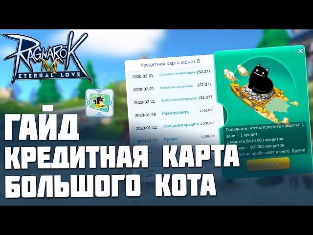 Как использовать Кредитную карту Большого кота? Гайд по Ragnarok M: Eternal Love