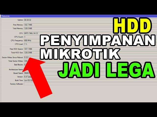 HDD Mikrotik Jadi Lega