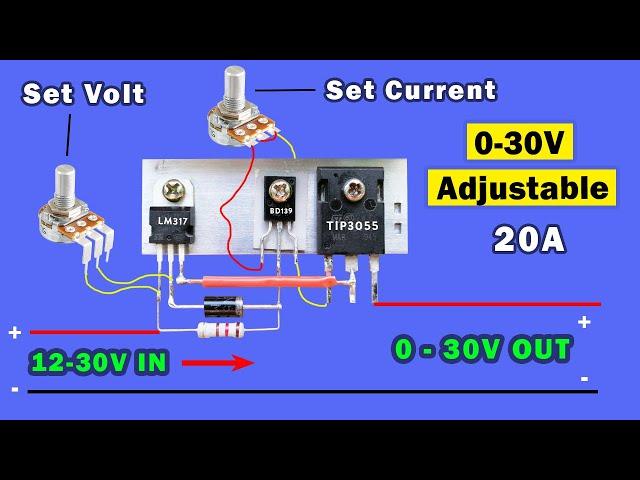 DC Voltage and amp Adjustable power Supply, Simple DC voltage regulator