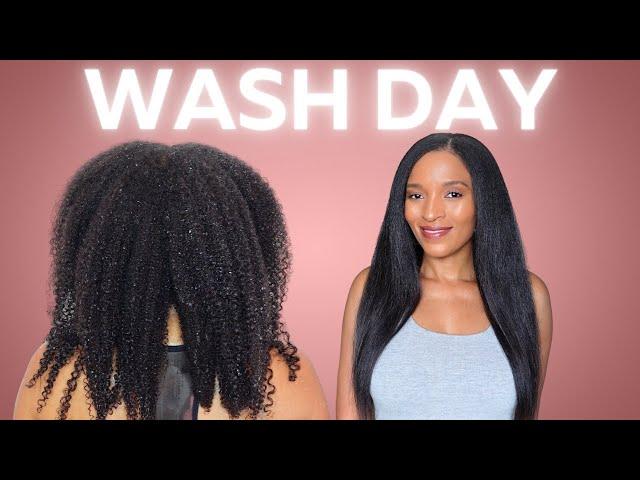 Affordable Wash Day Routine | Long Heat Trained Natural Hair