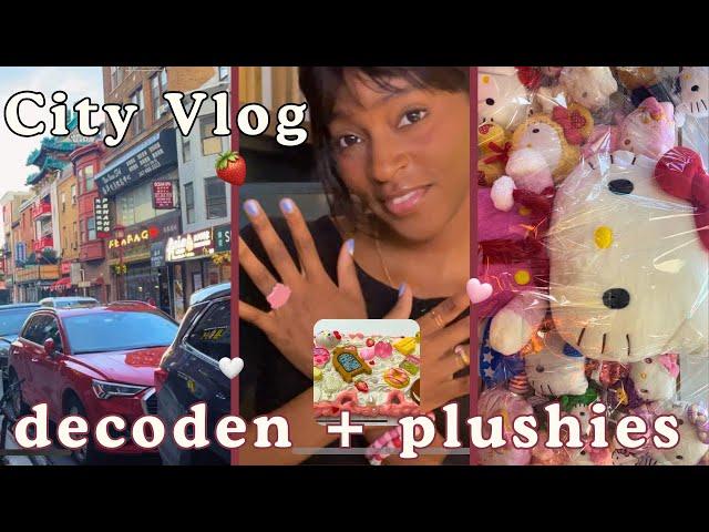  Decoden in the City .ᐟ making my nintendo 3ds look cute + buying hello kitty, rilakkuma + food 