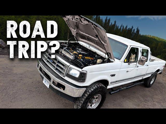 CAT Diesel swapped F350 Longest Roadtrip Ever! #FTreeKitty [EP29]