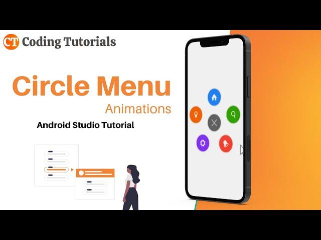 Circle Menu Animations in Android Studio | Android Studio Tutorials | UI Design | Coding Tutorials