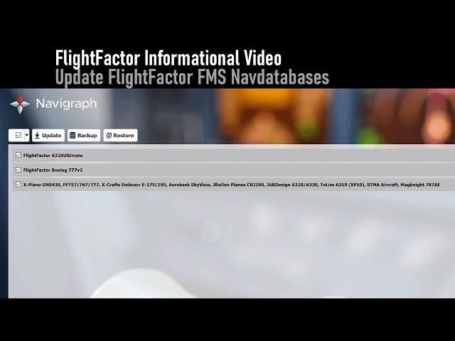 How to update FlightFactor FMS Databases