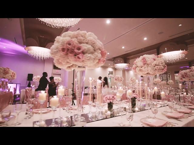 Elegant Blush, Ivory & Gold Wedding Reception