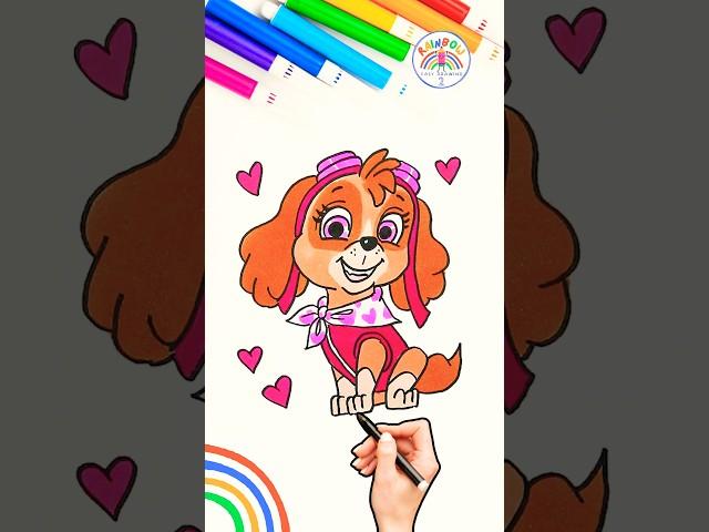 Draw Skye Easy Tutorial | Learn to Draw PAW Patrol Skye Simple #pawpatrol #forkids #puppy #shorts