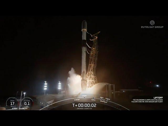 Blastoff! SpaceX launches 20 Eutelsat OneWeb satellites, nails landing in California