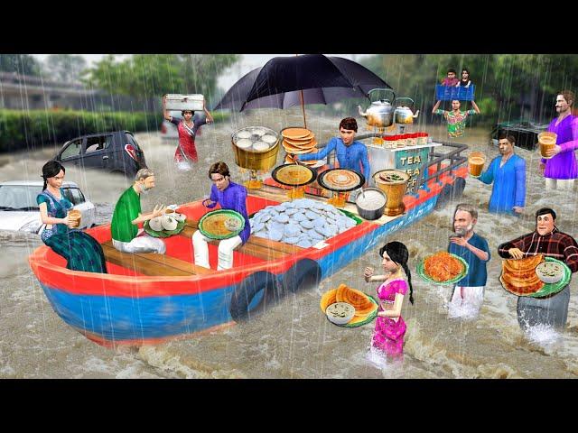Barish Floods Greedy Boat Wala Selling Street Food Lalchi Hindi Kahaniya Hindi Stories Funny Comedy