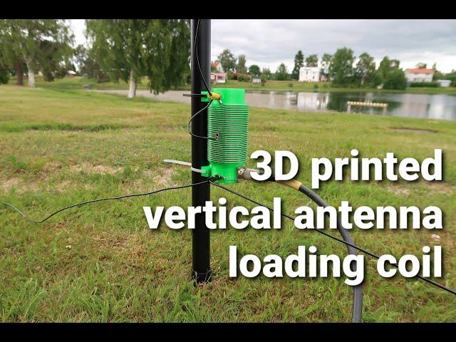 3D printed multiband vertical antenna loading coil, tested at high power+ CW, SSB QSO