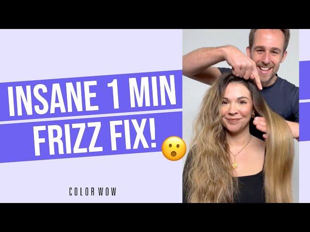 How To Fix Frizzy Hair Using Color Wow One Minute Transformation Smoothing Cream