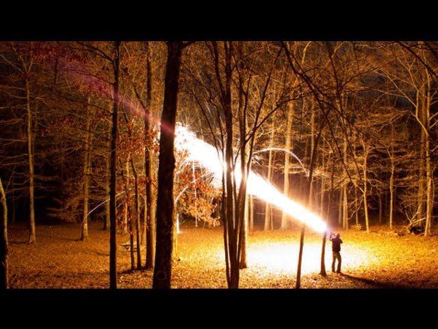 12 Gauge Dragon's Breath AT NIGHT!-  Smarter Every Day 2