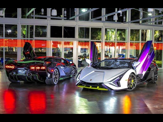 Lamborghini SIAN FKP 37 VS Lamborghini SIAN - V12 - 2 INSANE HYPERCAR BULLS at Lamborghini Miami