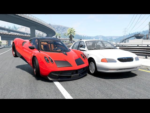 High Speed Traffic Car Crashes #205 - BeamNG Drive | CrashBoomPunk