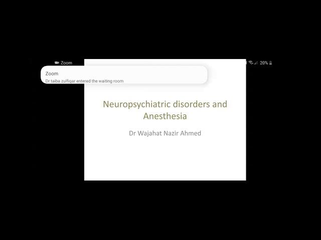 Anaesthetic management of Neuropsychiatric diseases