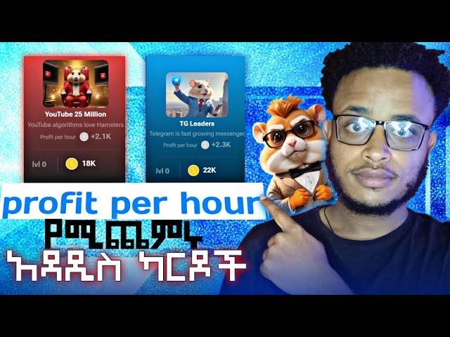 እንዳትሸወዱ️️ || profit per hour የሚጨምሩ አዳዲስ ካርዶች || hamster kombat tip