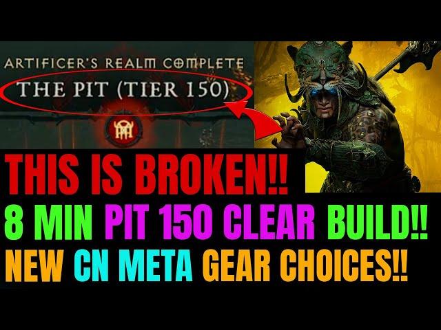 8 Mins 38 Seconds PIT 150 CLEAR!!! NEW BROKEN CN Meta Spiritborn Build!