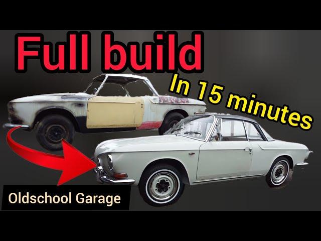 VW Karmann Ghia Type34 barn find restoration time lapse - 1year and 1day