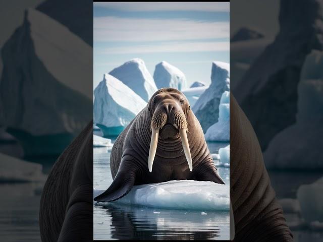 Unknown Facts "Walrus" #animalfacts #marinelife #wildlifefacts #facts #walrus #ice #nature #fyp