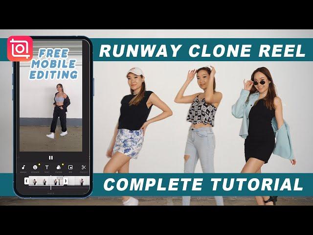 Solo Runway Clone Reel / Tiktok Tutorial- Detailed guide, mobile video editing app, multiple of you!