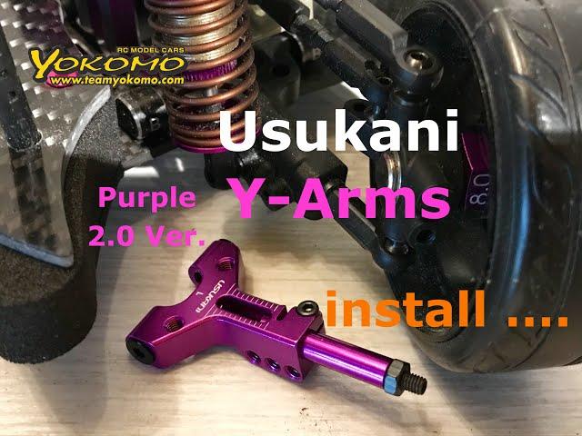 Yokomo YD-2 SXIII -- change to Usukani front Lower Y Arms in Purple