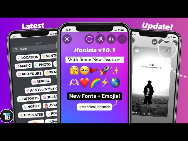 Honista v10.1 New Update  | Honista iPhone Story Setting | Honista iOS Fonts + Emojis Settings!